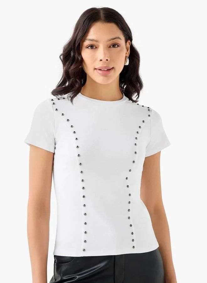 2Xtremz 2Xtremz T-shirt with Embellished Detail